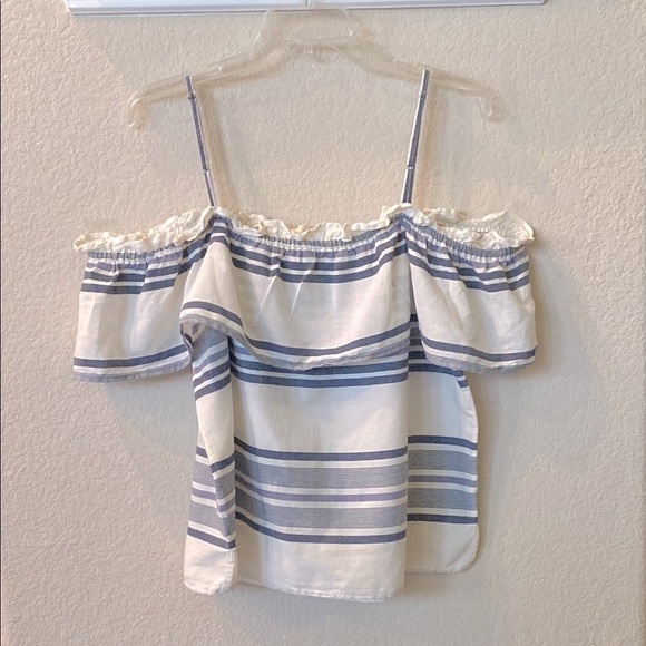 Splendid Striped Off-Shoulder Top with Adjustable Spaghetti Straps Size XL - Picture 7 of 11